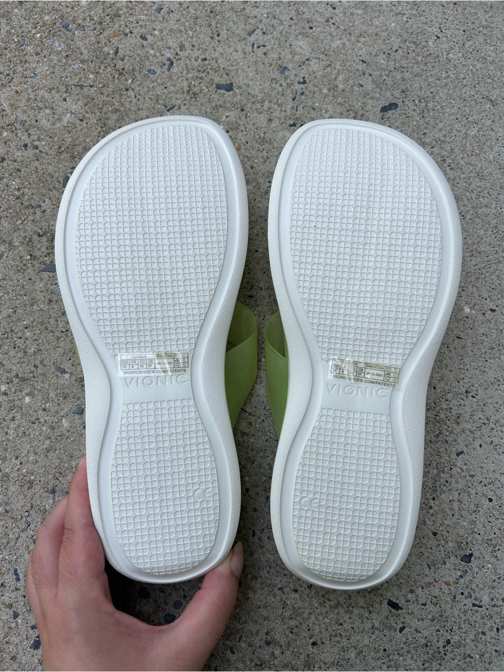 NWOT Vionic Luminous Thong Chunky Platform Sandal Lime Green Womens Size 10 NEW - Picture 8 of 9